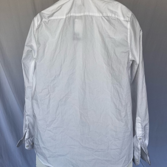 H&M White Dress Shirt Timeless Cotton-Blend sku027 - Picture 2 of 8